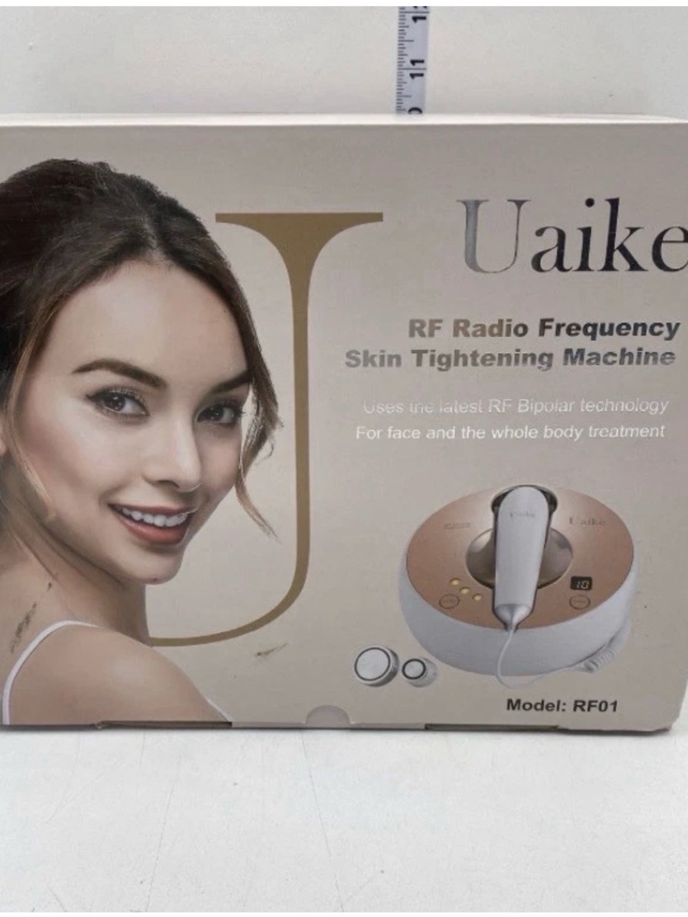 Uaike RF Radio Frequency Skin Tightening Machine - Rose Gold/White